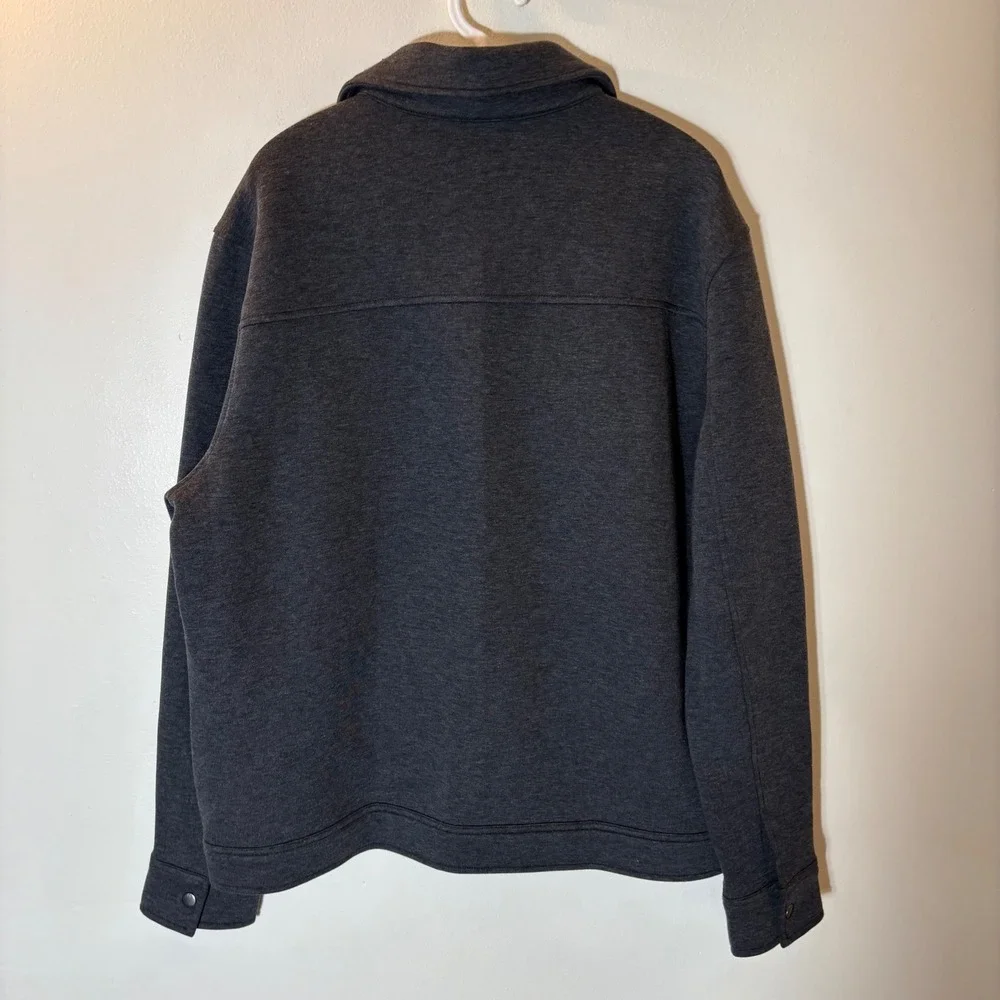 Banana Republic Scuba Shirt Jacket Mens Large‎ Charcoal Heather